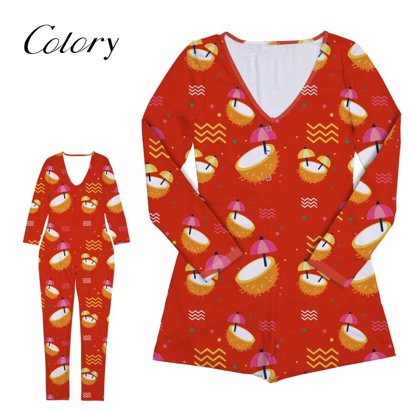 

Colory Short Sleeves Summer Silk Sleepwear Onesie With Butt Flap Logo, Picture shows