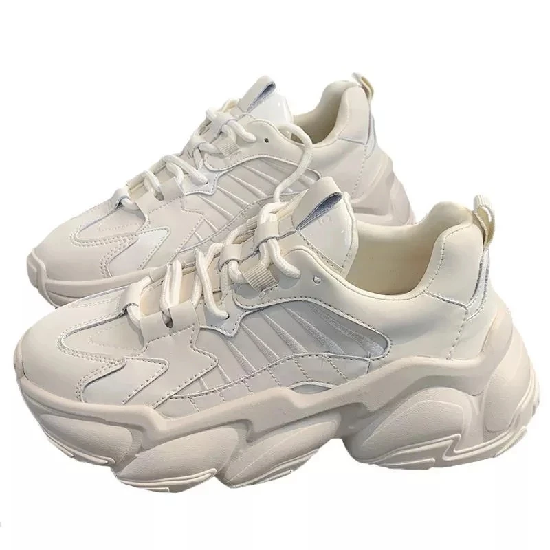 

Dropshipping Custom Logo 2021 Autumn Women Thick-soled Breathable Flat Sneaker Outdoor Running Shoes Women Leisure Footwear