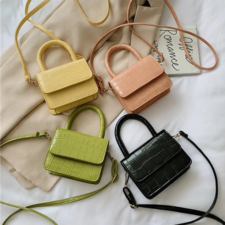 

Simple Style Women Mini Square Bag Fashion Messenger Bag Solid Color Lady Handbag