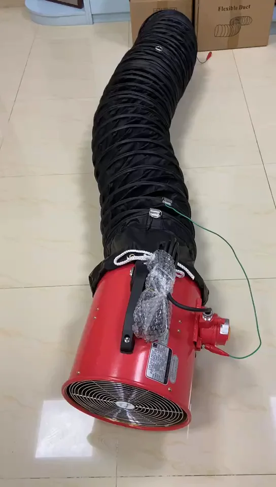 Explosion Proof Portable Ventilation Fan With Anti Static Flexible Duct