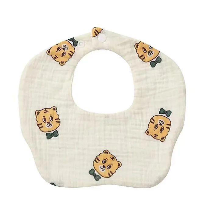 

2023 Pure Cotton Six Layer Towel Gauze Baby Bib Pure Cotton 360 Degree Lovely Petal Children's Bib Mother And Baby Products