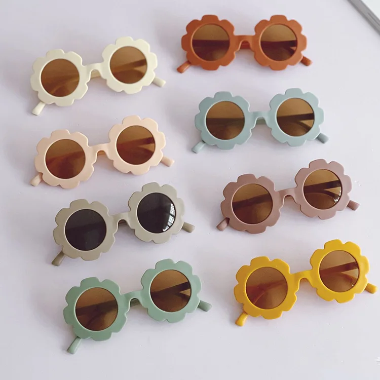 

SKYWAY Multicolor Cute Style Round Lens Girls Boys Child Sun Glasses Flower Shape Kids Sunglasses