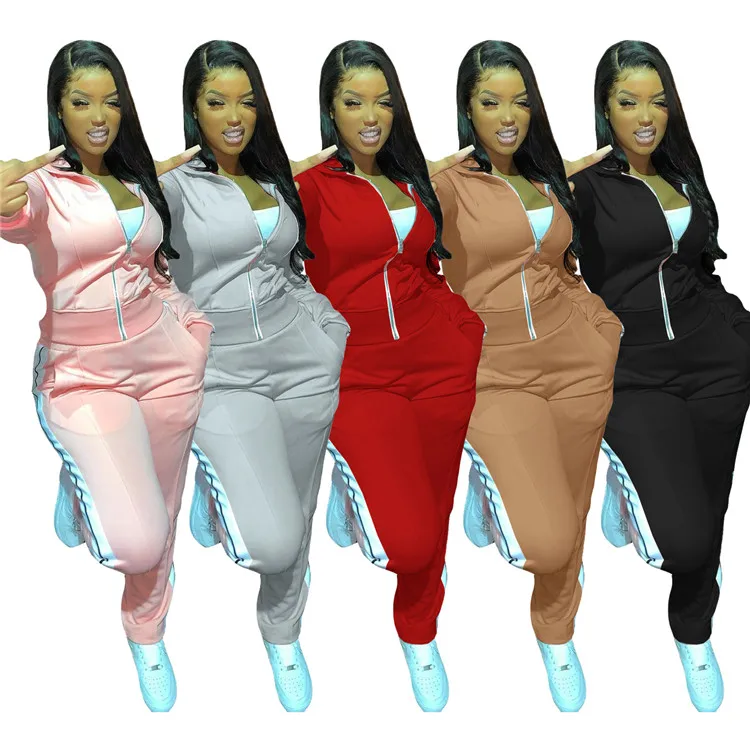 

New Hot Tracksuit Tops And Pants Hiking Clothes Matching Fall Winter Women Two Piece Set, Picture