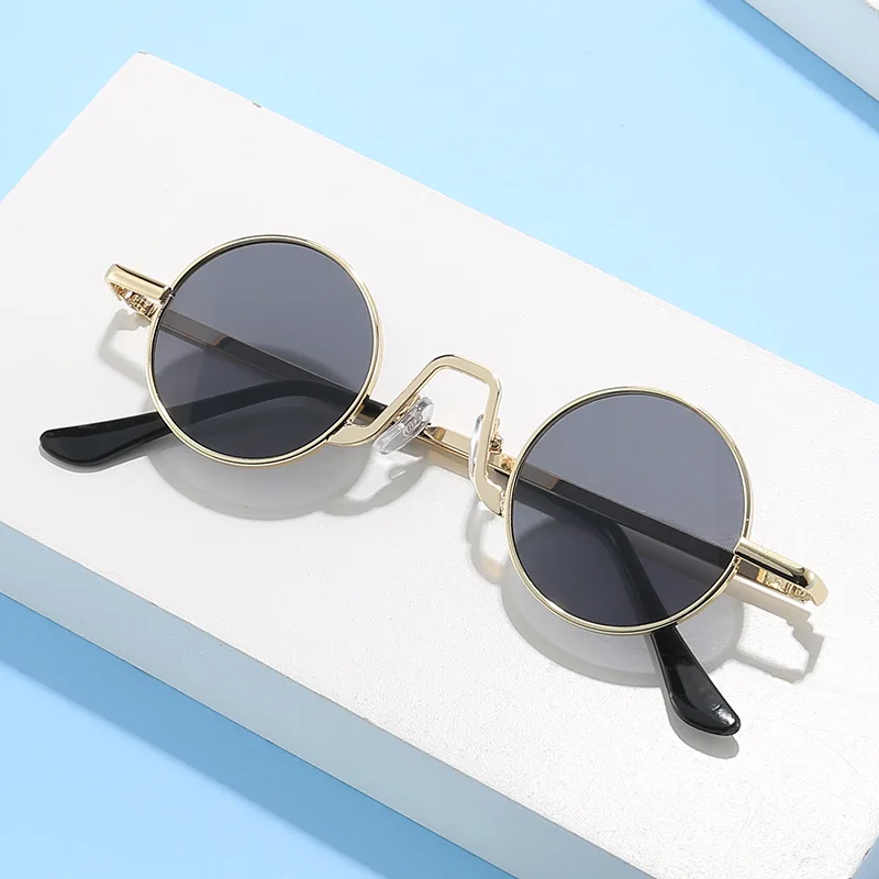 

Retro hip hop sunglasses small frame round online influencer street shot mini glasses funny sunglasses