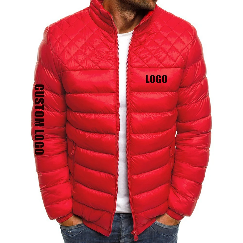 

Free shipping clothing factory custom loose fit printed mens puffer bubble cotton jacket men's winter warm down cotton jacke, Customized color