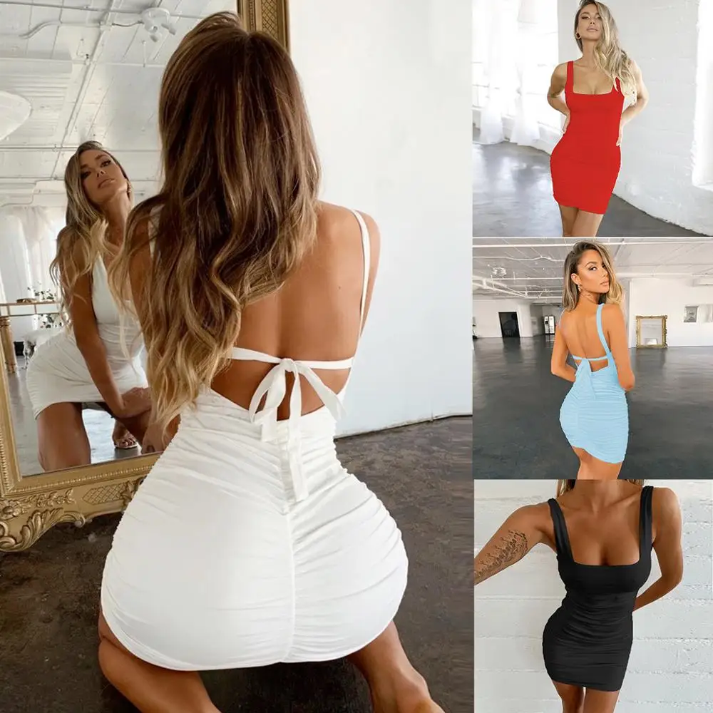 

FS2312A 2020 Trendy sexy women summer backless dress