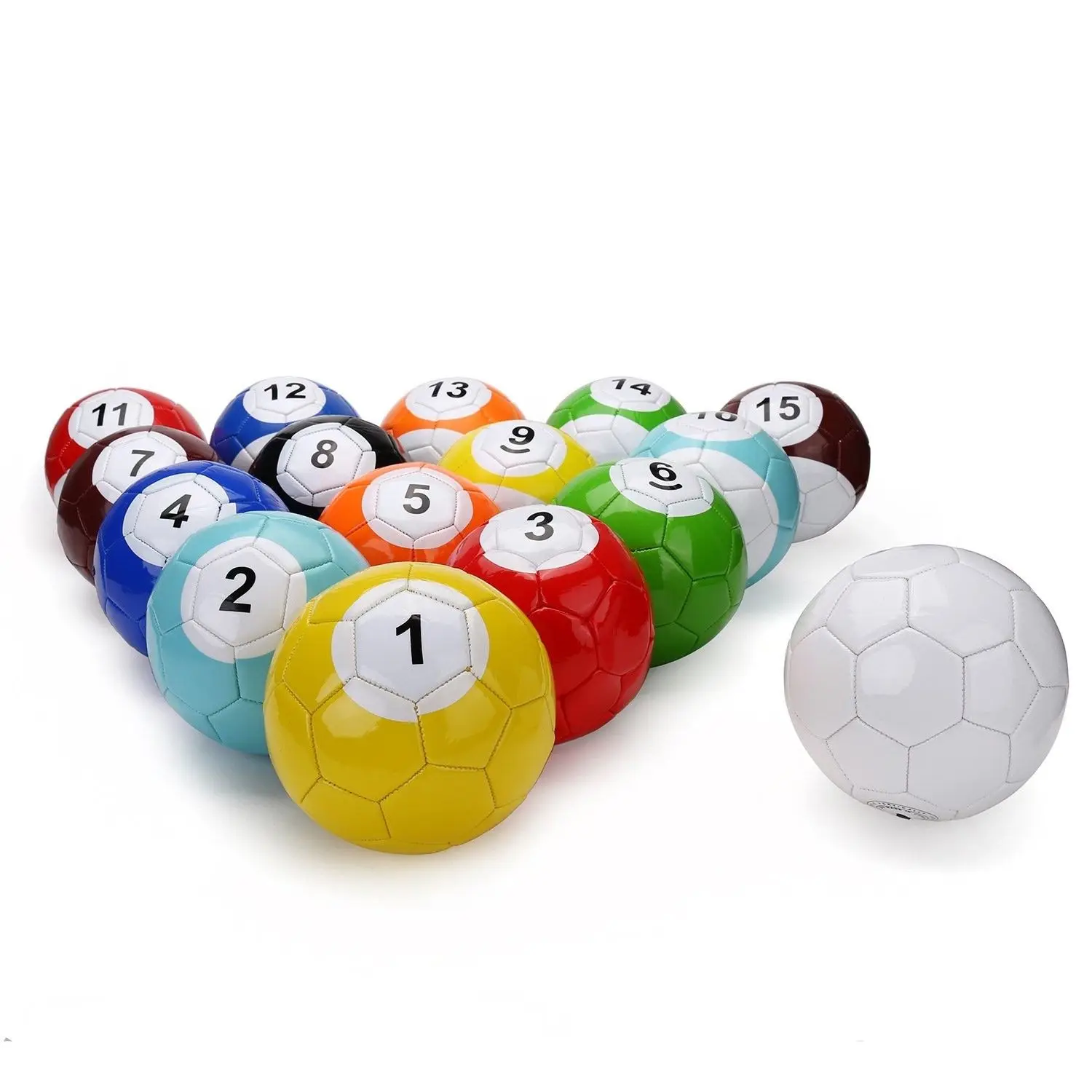 

ActEarlier 1 set 16 pcs desktop football game snook ball snooker street soccer ball game huge billiards pool football size