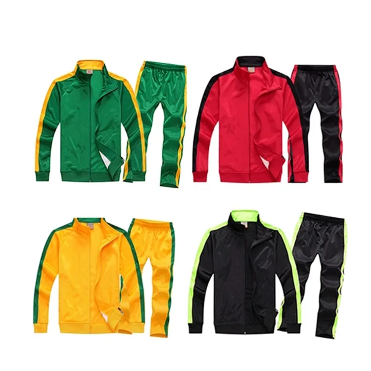 

Wholesale Yellow Unisex Sports Wear Set,Mens Jogging Tracksuit ,Tracksuits For Men Custom, Blue,green,ming blue,orange,apple green,black,red,yellow,light blue