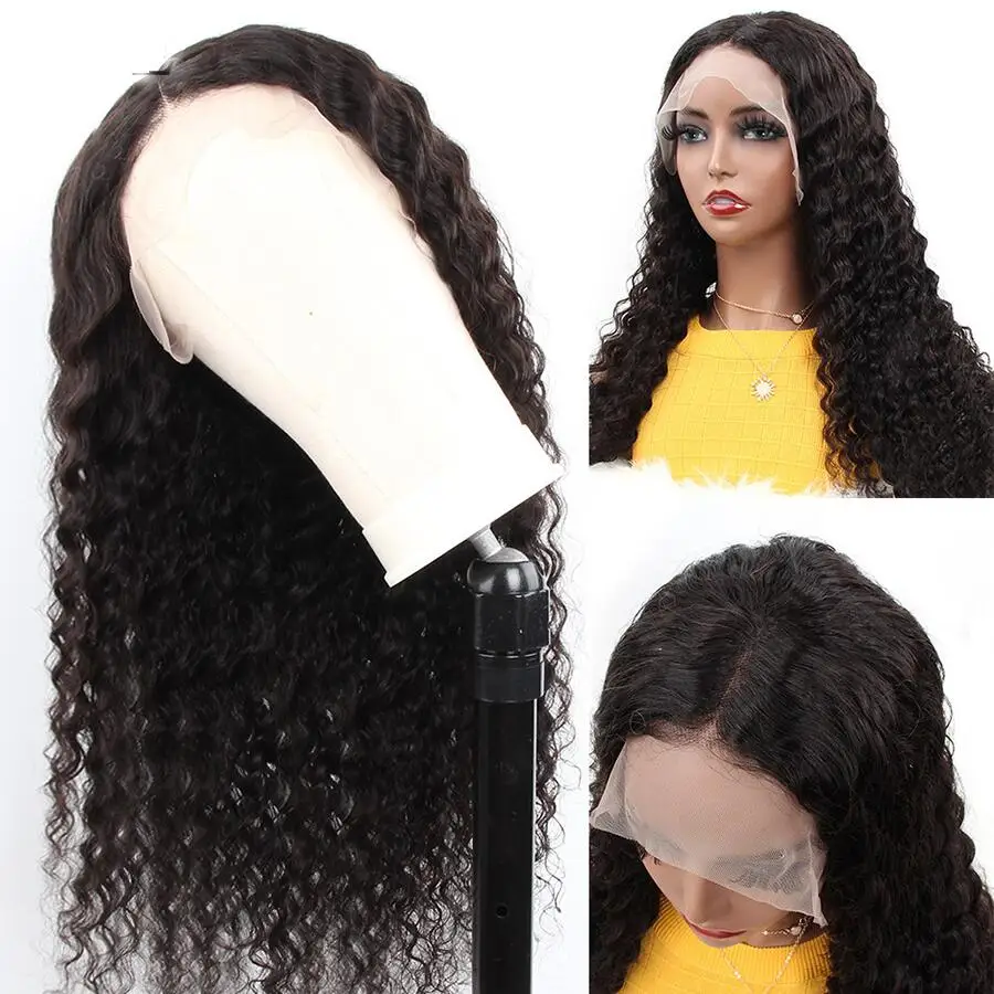 

Wholesale Human Hair Wig Vendor 100% Malaysian Hair Wig 150% 180% Density 613 Bob Style 4*4 Closure Front Lace Wig Deep Wave