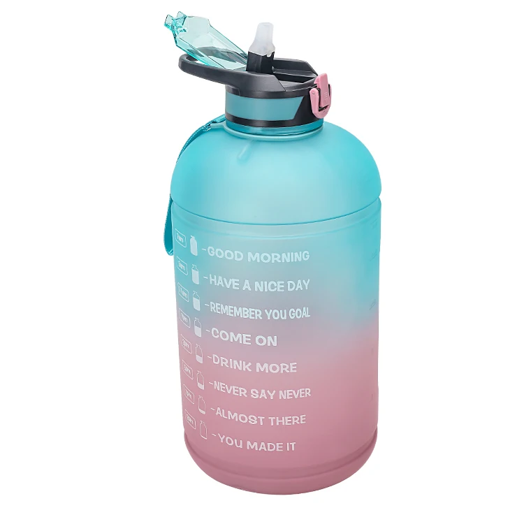 

one water gallon Large Capacity motivational Water Bottle PETG Plastic Time Marker Fitness for GYM sport outdoor