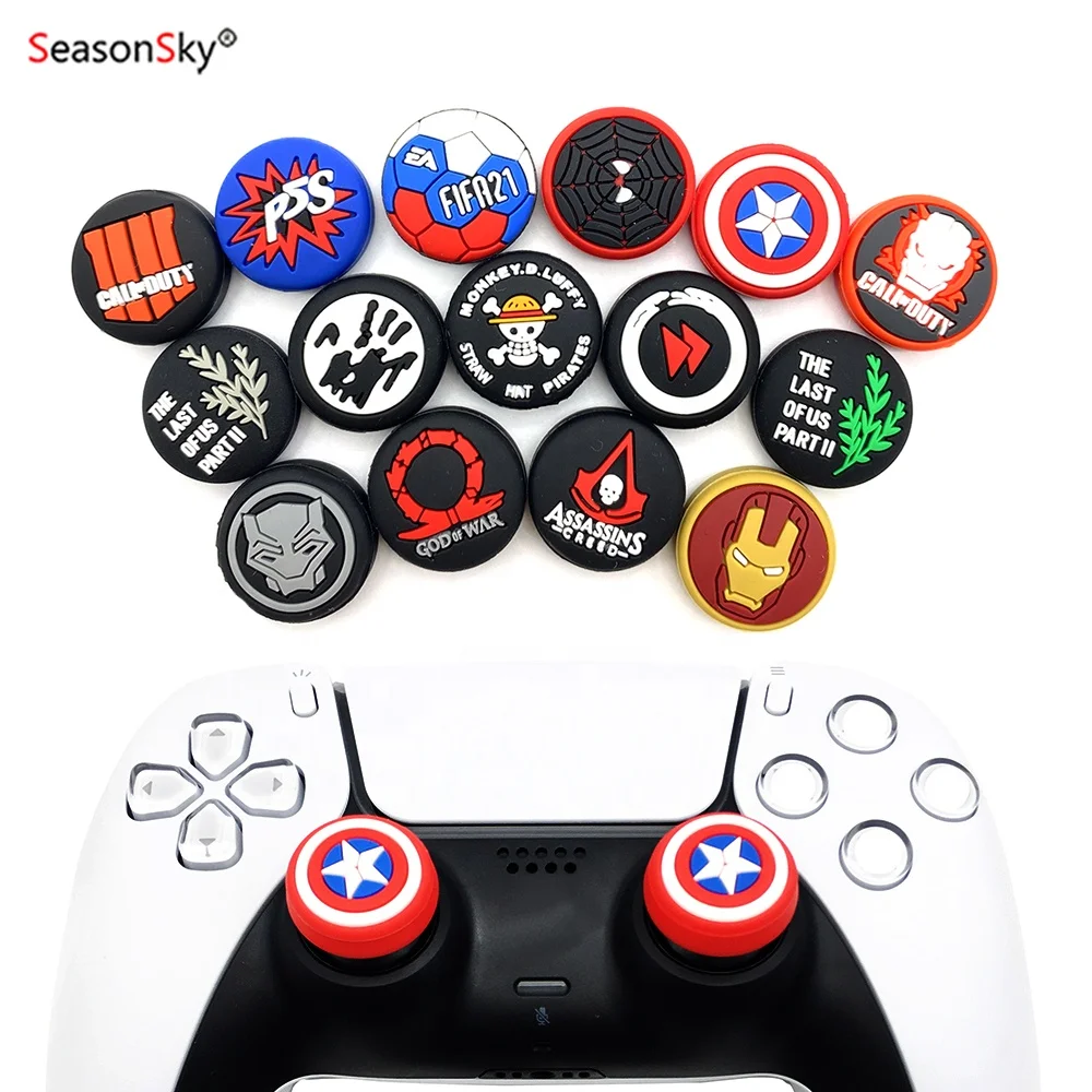 

XIXUN Protective Rubber Silicone Thumb Grips for PS5 PS4 Xbox One 360 Switch Pro Controller Thumb Stick Grips 1 pair