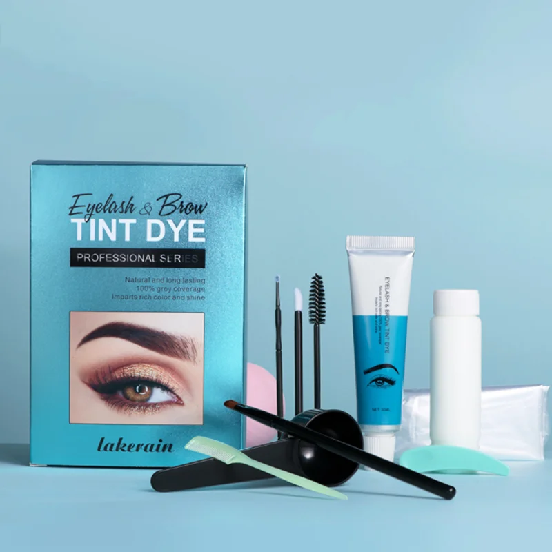 

Eyebrow Beard Mustache Hair Dye Paste Tint Kit Professional Permanent Mascara Color Brow & Lashes Dye Comb Brush Set