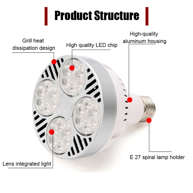 Led spotlight ceiling outdoor led spotlight anti-glare spotlight bulb E26 E27 35W ceiling light