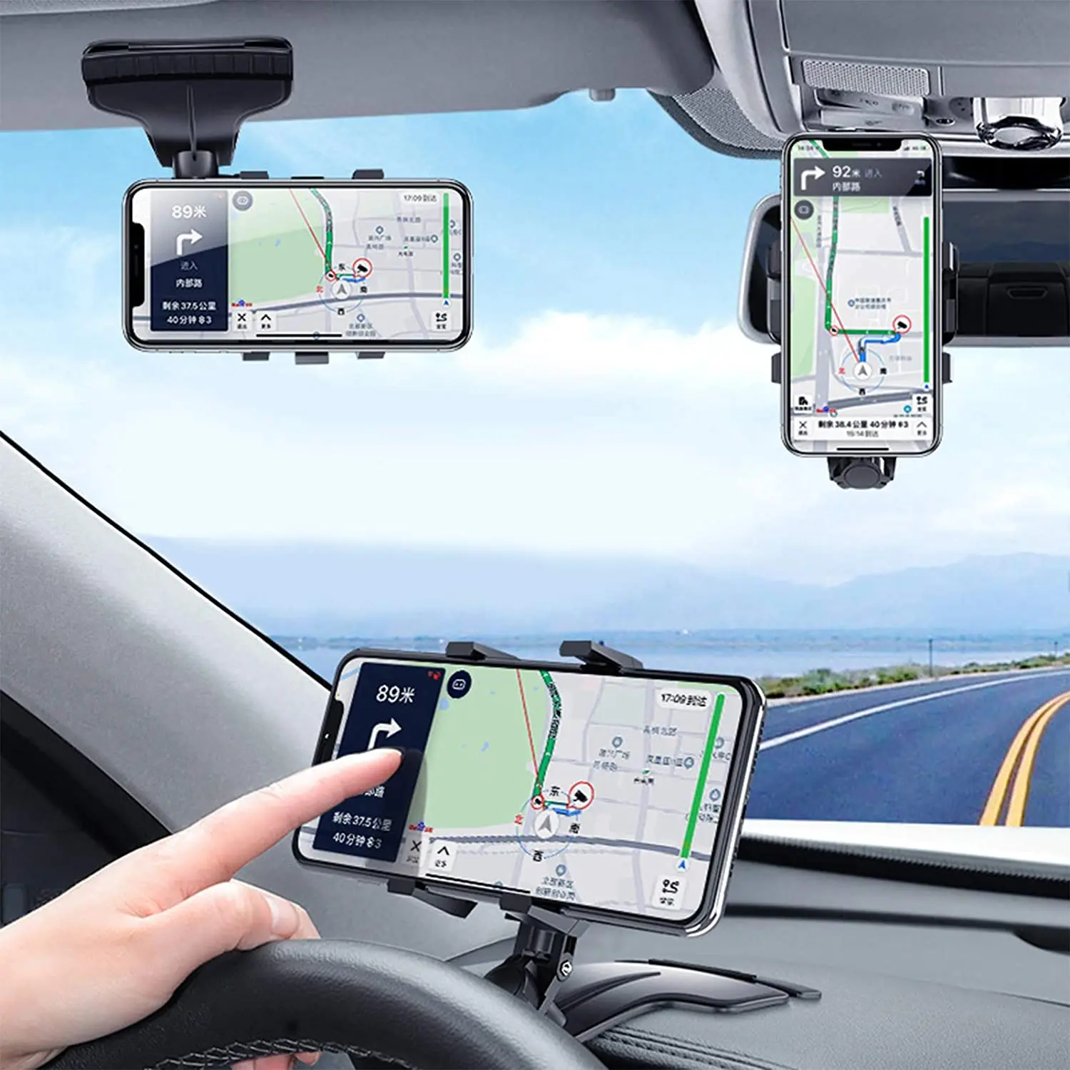 

Universal Factory Wholesale Dashboard Car Phone Holder Mobile Phone Holder For Mobile 1200 Degree Rotatable Adjustment, Customized color