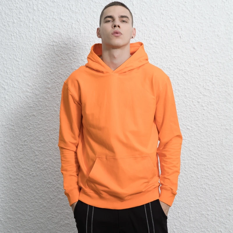 

Wholesale Solid Color Hoodies Hip Hop Hooded Plus Fashion Comfortable Men Hoodie