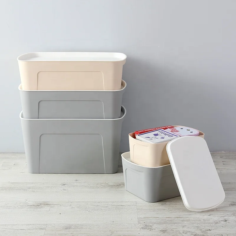 

collapsible toy plastic stackable storage bin box with lid