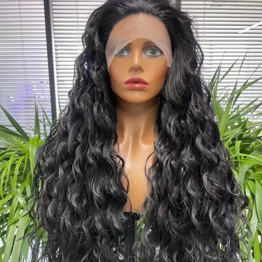 

New Curly wig lace front black kinky curly wigs synthetic hair