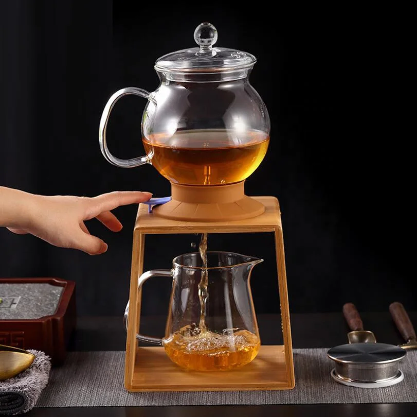 

QIAOQI Glass Water Tower Pot Glass tea maker set, Transparent