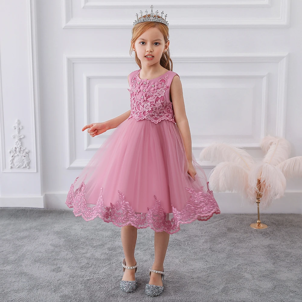 

MQATZ Girl Princess Luxury dresses Sleeveless Baby Girls Party Dress Kids Evening Ball Gown birthday party