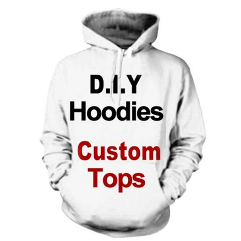 

DropShipping Custom Hoodies Women Men DIY Logo Text Photo Pullover Sweatshirt With Pocket Moletom Hop Hip Streetwear