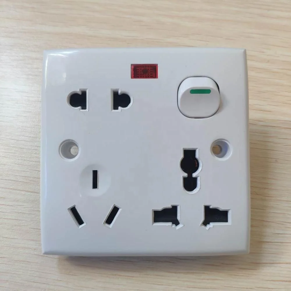 Bangladesh Chittagong Wall Switch Plug Socket Plate Outlet 6 Pin