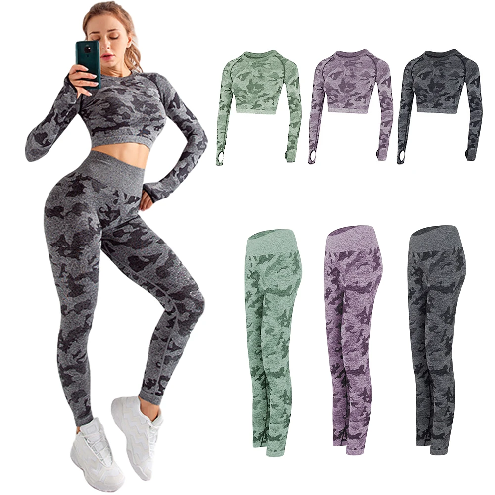 

Free Samples Sports Workout Seamless Yoga Sets For Women