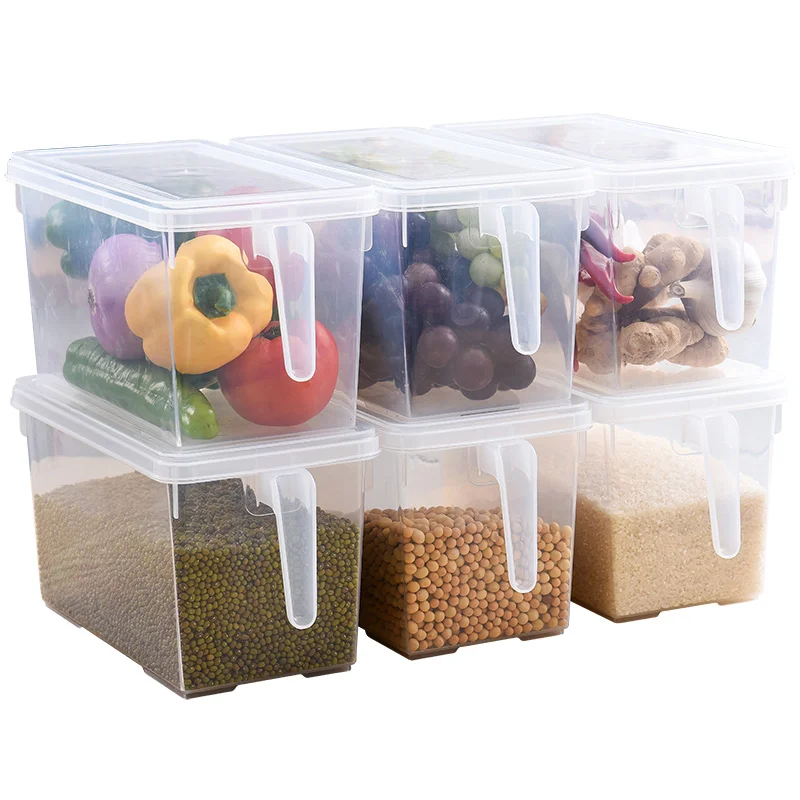 

Factory Wholesale Bpa Free Stackable Plastic Food Refrigerator Storage Box,Fridge Storage Bin with Lid For Fruits Vegetables, Customized color acceptable