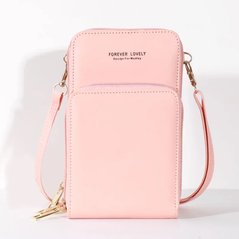 

Women Cross Body Mobile Phone Bags Waterproof Lovly Color Shoulder Touch Screen Purse Phone Bag, 8 colors