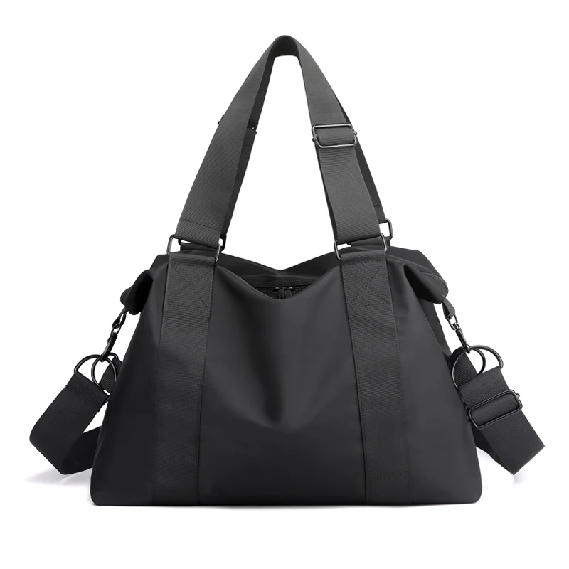 

2021 Hot Travel Bag Pp Webbing Shoulder Strap Customize Logo Zipper Pocket Gym Bag Sport Travel Bag, 3 color