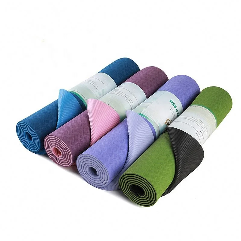 

Custom Color Tpe Yoga Mats Fitness, Black white bule red yellow purple,pink