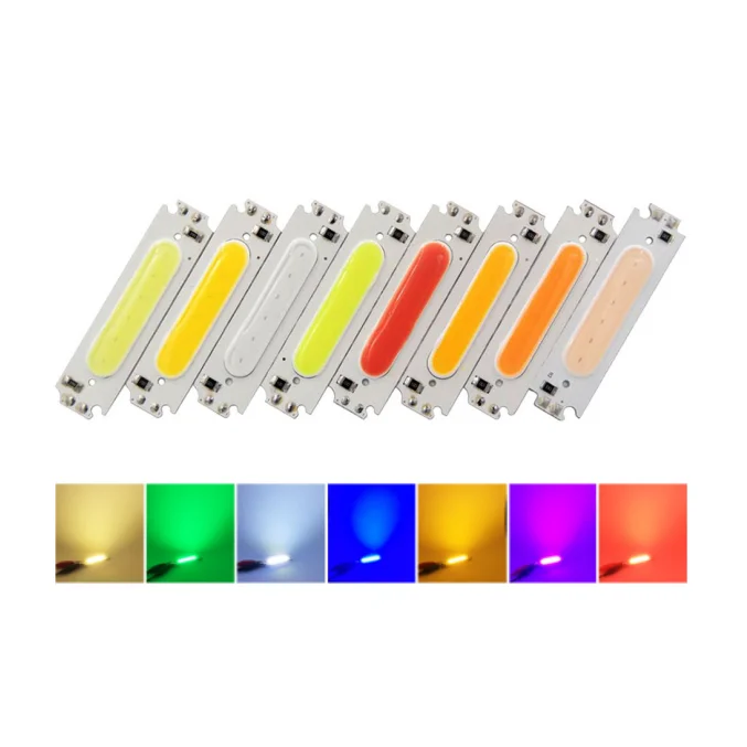 COB LED Module 60x15mm 2W DC 12V China White Yellow Orange Green Blue Red Purple DIY led smd module Matrix Lamp Bulb 60MM Lights