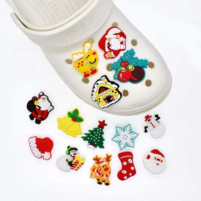 

Wholesale Custom Hot Sale Halloween Christmas Theme Soft PVC Shoes Croc Buttons Jibitz Charms For Croc Shoes Jibbitz Croc Charms, Customized