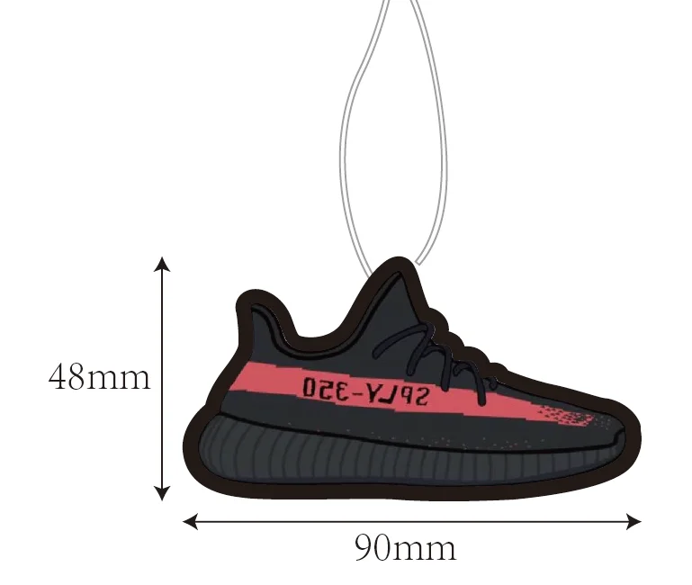 

New car scent yeezy black red paper air freshener