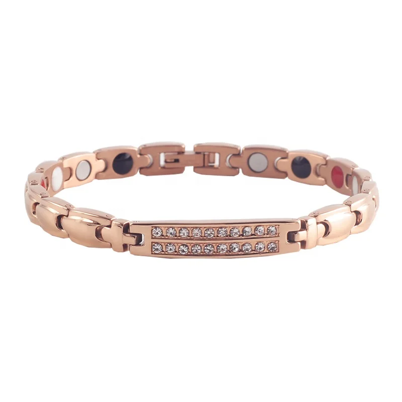 

Stock Custom Crystal Bracelet Stainless Steel Jewelry Men & Women, Silver,black