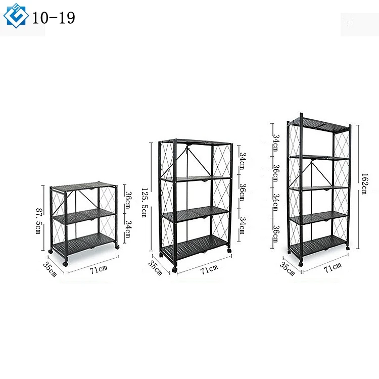 

Bathroom Laundry Pantry Movable kitchen  steel rack white black trolley shelf shelves organiser with lockable wheels, Black / white