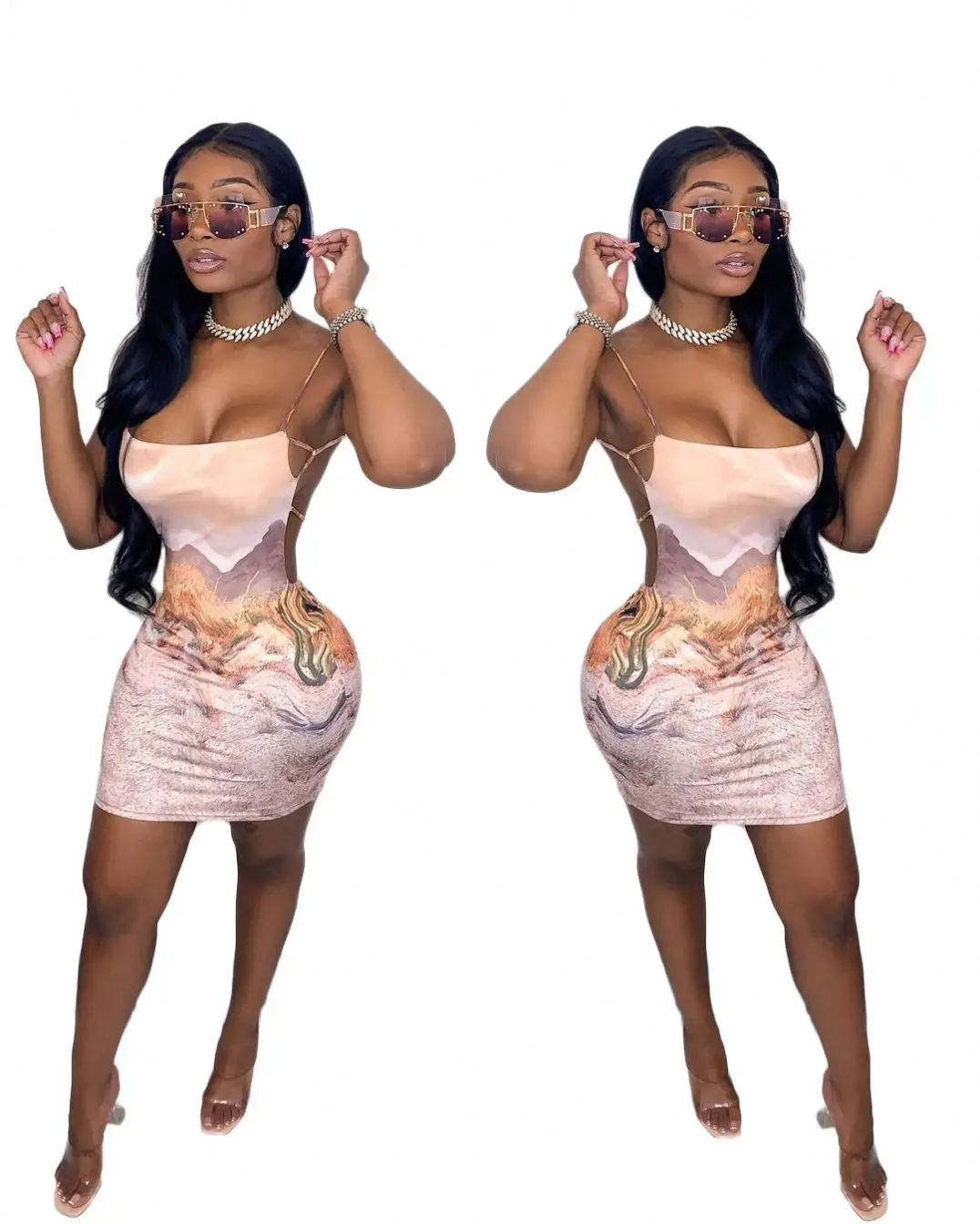 

FREE SAMPLE JHTH Knitted Summer Dress for Women Sleeveless Hot Sexy Backless Halter Mini Dresses Bodycon Beachwear Dress Outfit, White