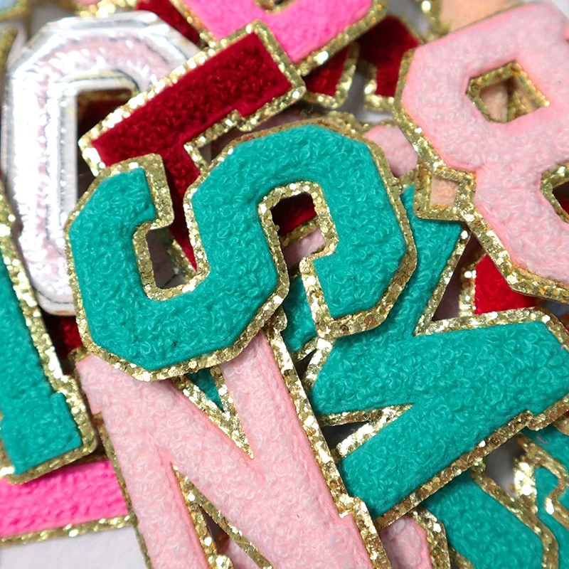 

Latest Design Chenille Letter Patches A-z Custom Embroidery Iron On Patches