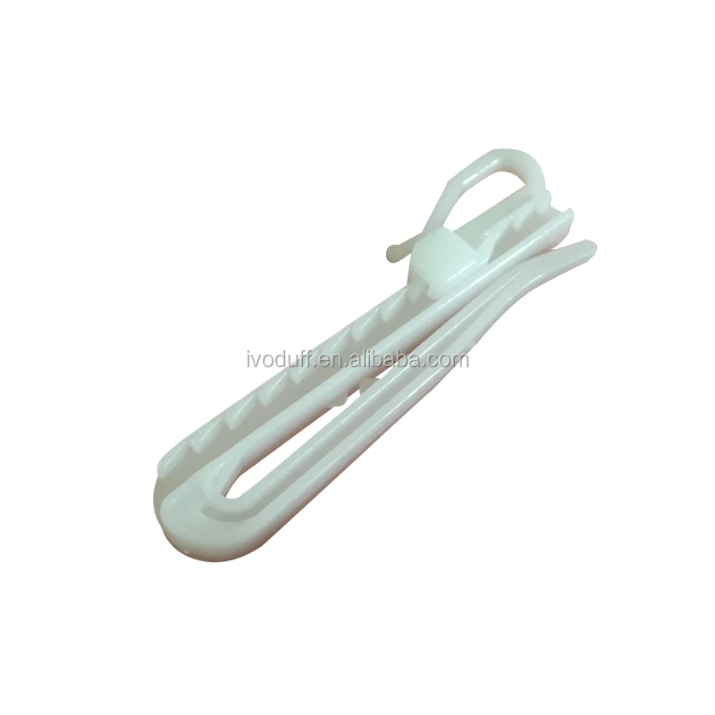 

Ivoduff Factory Supply Various Size Plastic Clip For Curtain, Curtain Hook Clip, White