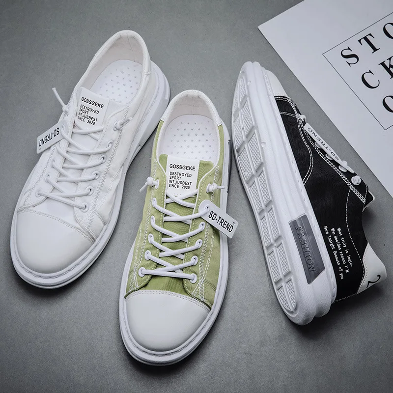 

In Stock Autumn Man Fashional Leisure Sneakers Flat Canvas Zapatillas