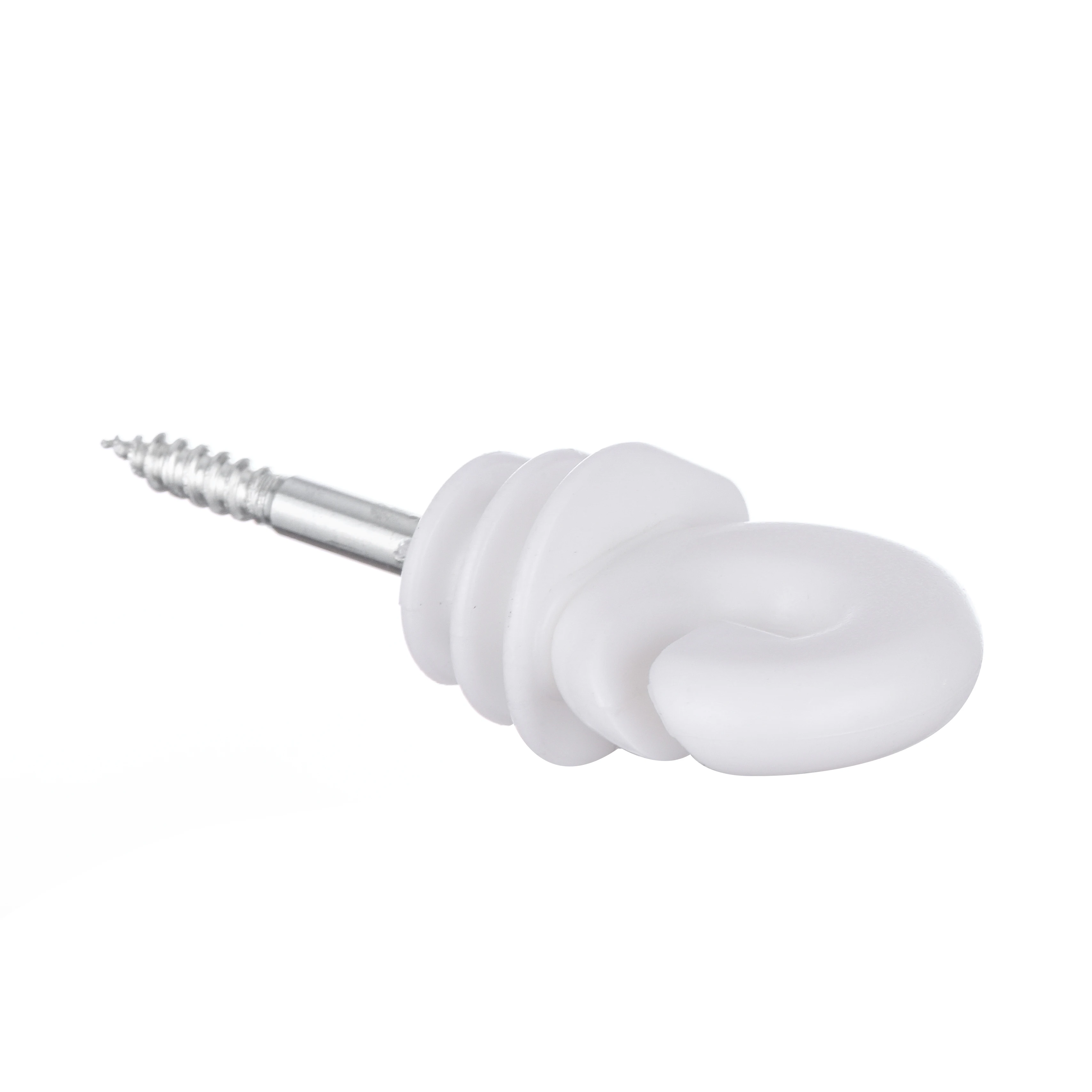 

White Garden Fence Insulator Screw In Insulator with High Quality, Customerized