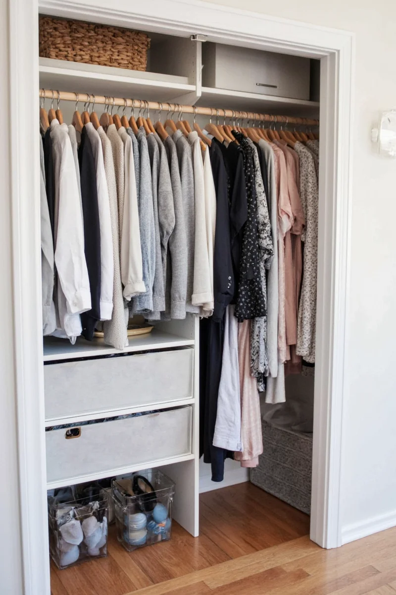 Sliding drawers under bed for storage