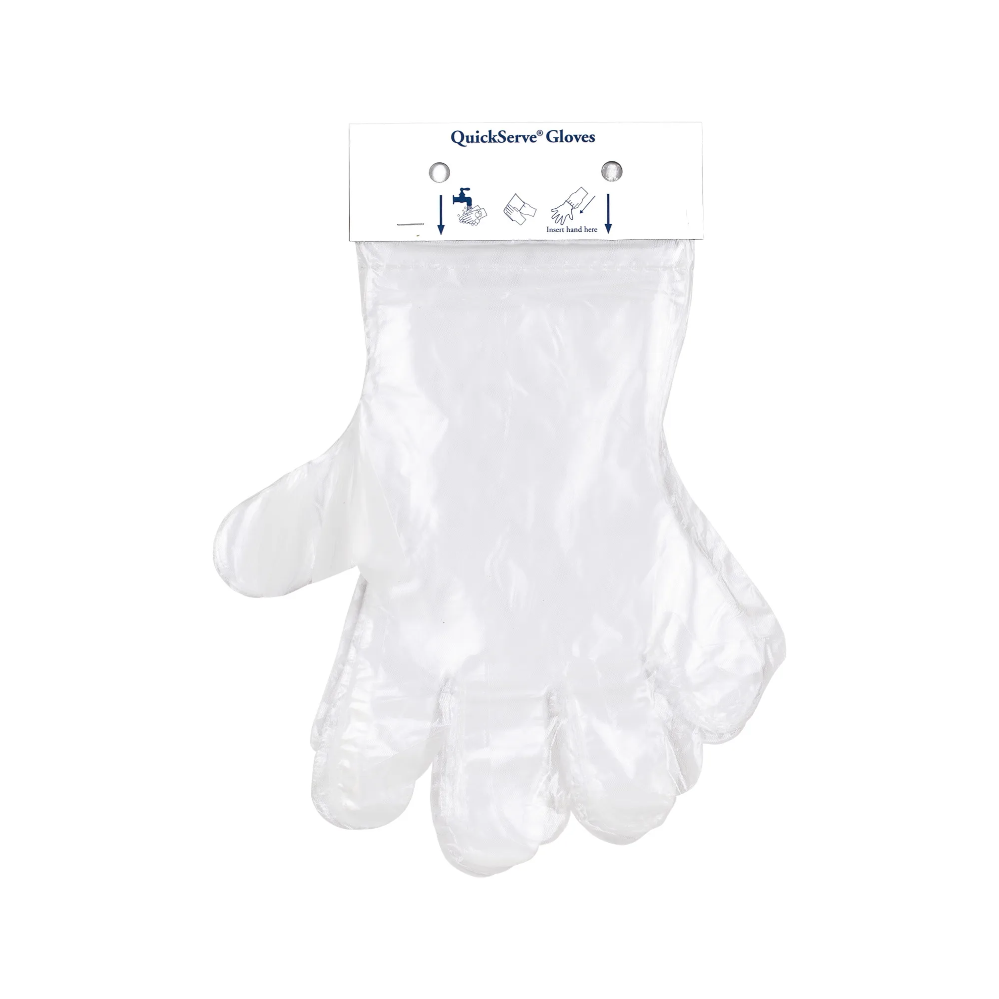 

Food Grade PE Disposable Gloves Super Thick Clear Color Gloves for Catering Beauty Housework, Transparent & blue