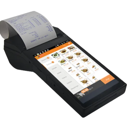 

High End Handheld Capacitive Touch Screen BT 4.0 Roll Micro USB And SIM Card Paper Software All In One Pos Machine