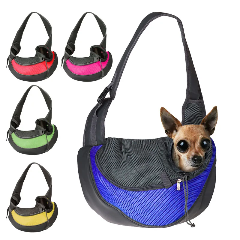 

2021 Latest design foldable backpack travel bag mesh sling shoulder breathable soft sided pet cat carrier dog travel bag, 7 colors