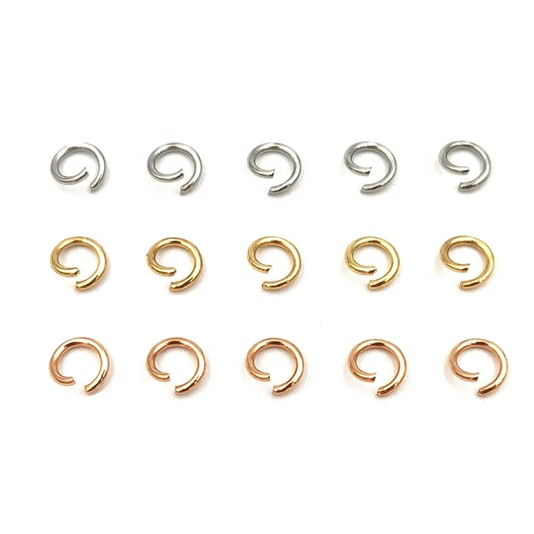 

Round Chain Bracelet Connectors Gold Plated Flat Split Jump Rings Stainless Steel Ring Connectors Accessories for Jewelry Making
