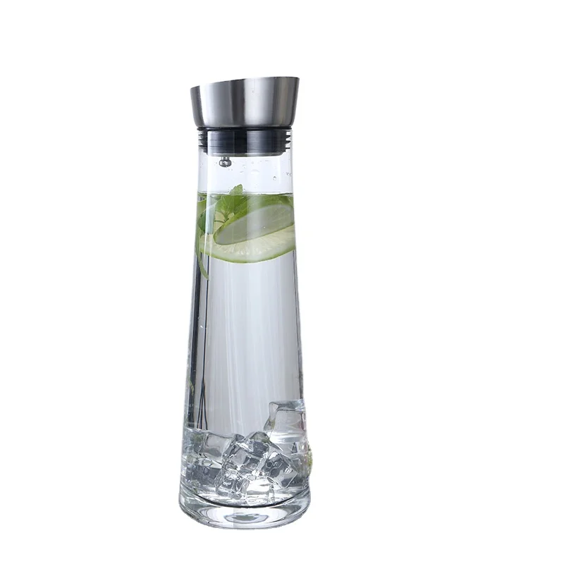 

Wholesale 1.5L borosilicate Transparent/ Clear Glass Water Ice Cold Juice Carafe Pitcher Jug