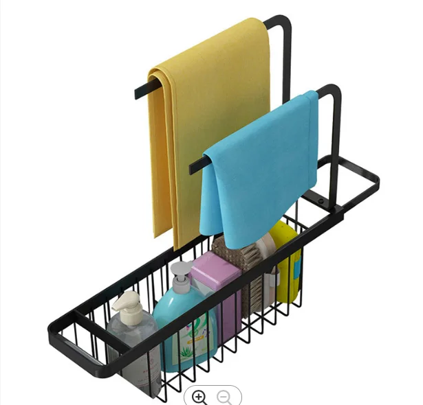 

Household Kitchen Telescopic Rack Dishwashing Cloth Multi-function Sink Rack Shelf cloth holders