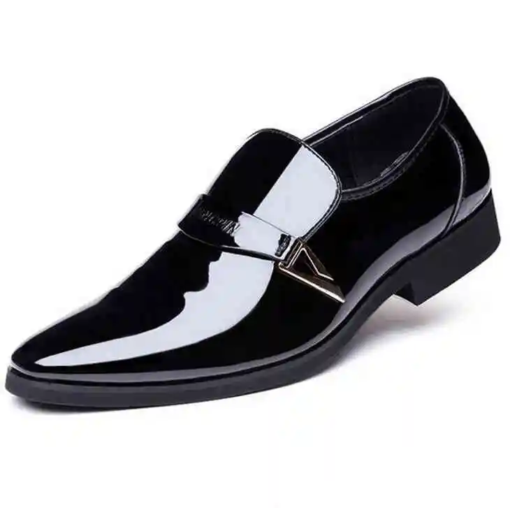 

Wholesale custom comfortable business casual men genuine leather dress shoes Casual Slip On Formal Big Size Men's office shoes, Black white brown
