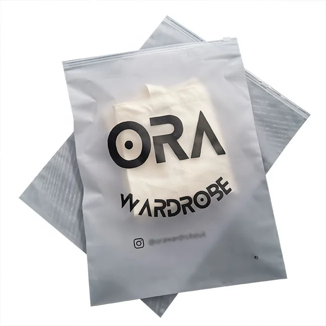 

Biodegradable custom design LDPE frosted reusable zipper bag
