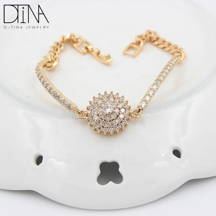 

High quality Trendy Gold Plated Zircon Fashion Jewelry bracelet